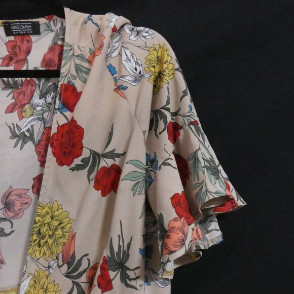 GIRLS ON FILM | size 10 | Floral Tie Waist Gown / Cover-Up - Picture 5 of 16